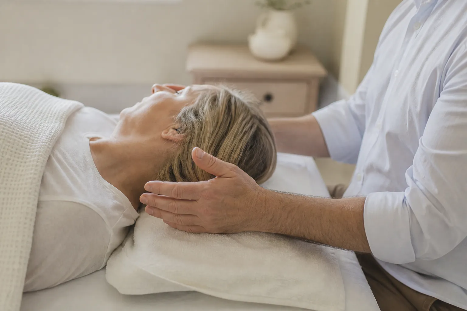 A very gentle hands-on osteopathic treatment