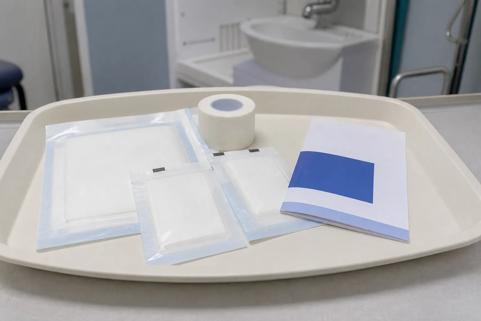 Clean dressings ready for aftercare