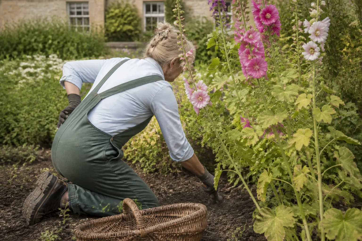 An English garden and the strain of outdoor work