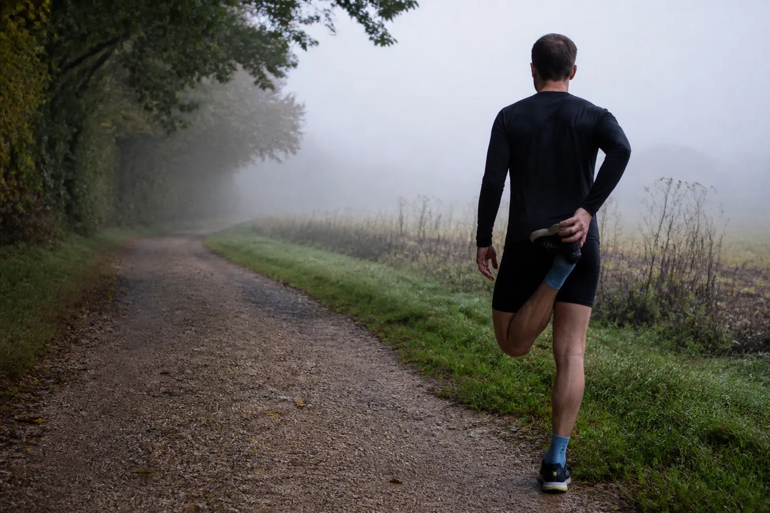 A runner on a Hampshire country path
